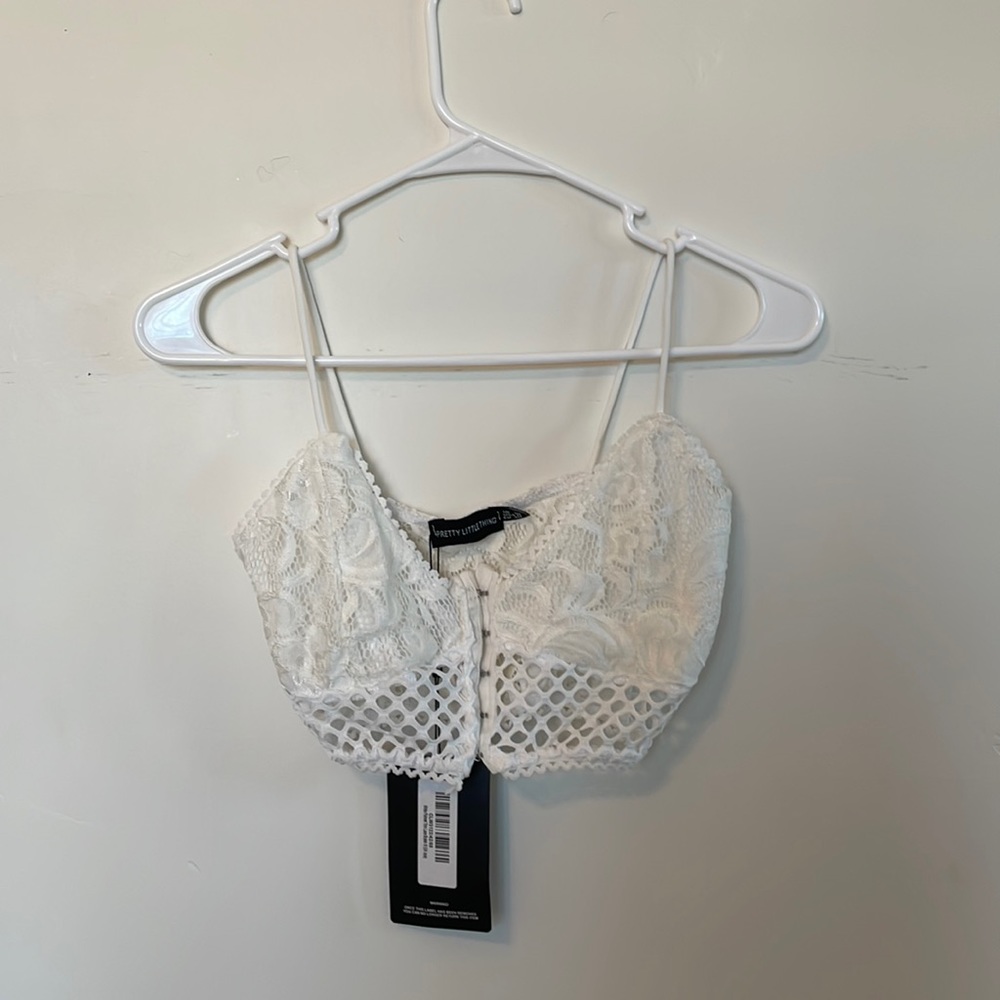 PrettyLittleThings White Lace Bralette